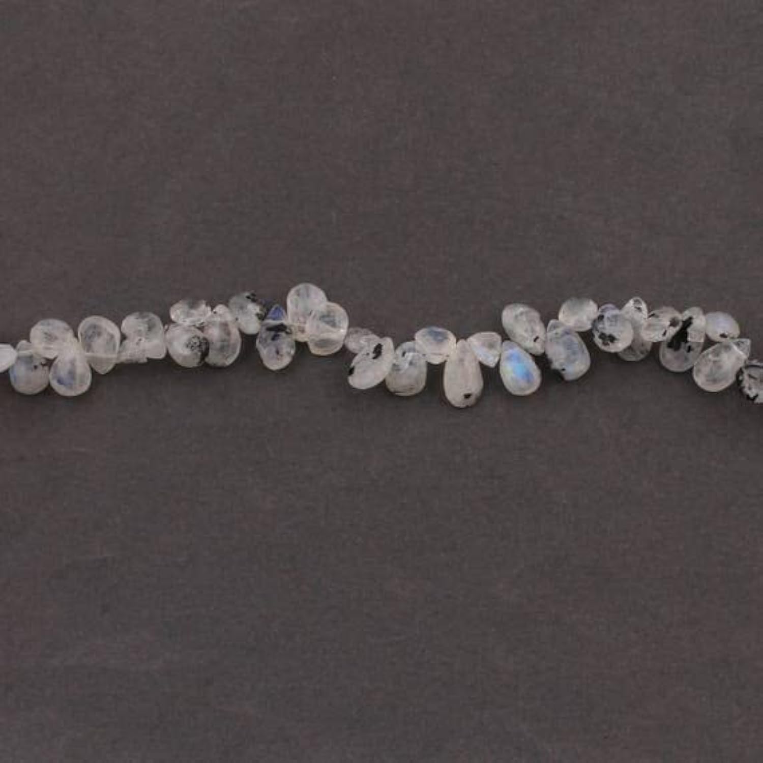 Perles de labradorite blanche naturelle taillées en poire facettée haut de gamme LKBEADS