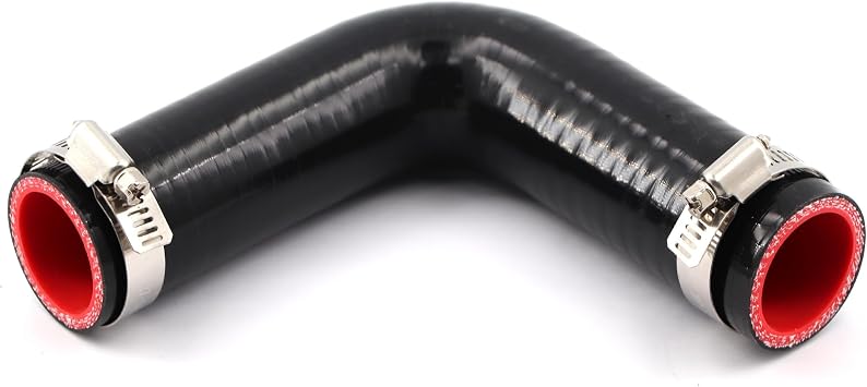 90 Degree Elbow Coupler Silicone Hose Rubber Pipre 1 1/4 Inch32mm for Coolant Intercooler Air Intake Turbo Boot Boost Radiator Tubing 4-Ply,Length Long 4 Inch with 2PCS Clamps