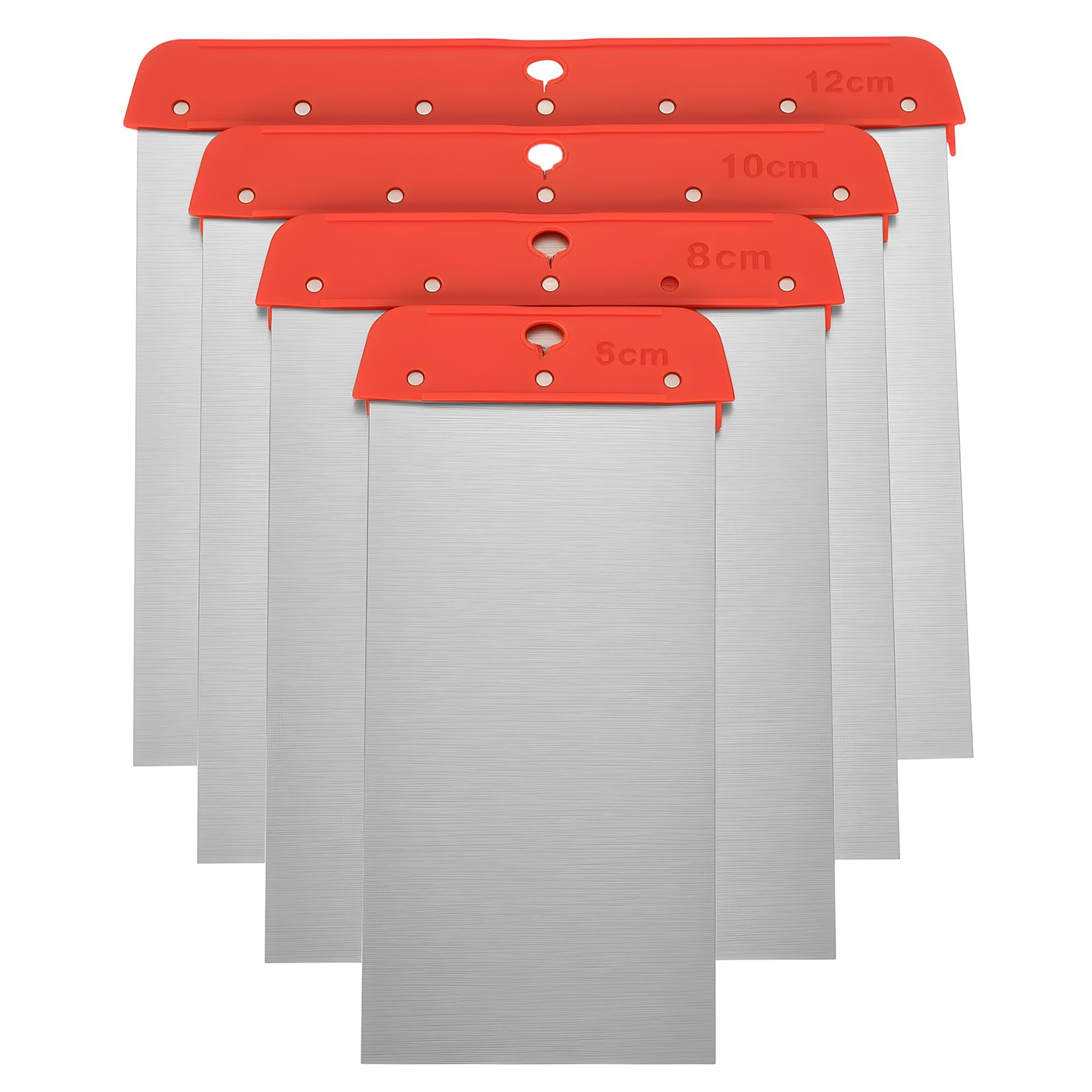 4 Pcs Edge Painting Tool, 50/80/100/120 mm Edge Painters Tool, Metal Paint Shield for Cutting in, Paint Trim Guard Wallpaper Scrapers Spatulas for Decorating Scraping Smearing Protection