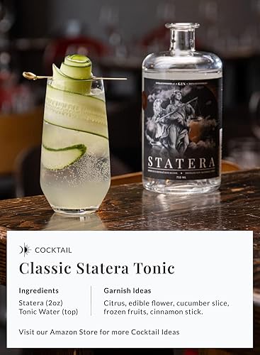 Miniatura 5 de Statera - Licores sin alcohol con electrolitos - Destilado con botánicos de ginebra - Sin azúcar y sin calorías - Hecho a mano para deliciosos y