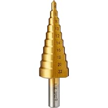 Blue Spot Tools HSS Step Drill Bit 4-22 mm, Titanium Coated, 10 Sizes