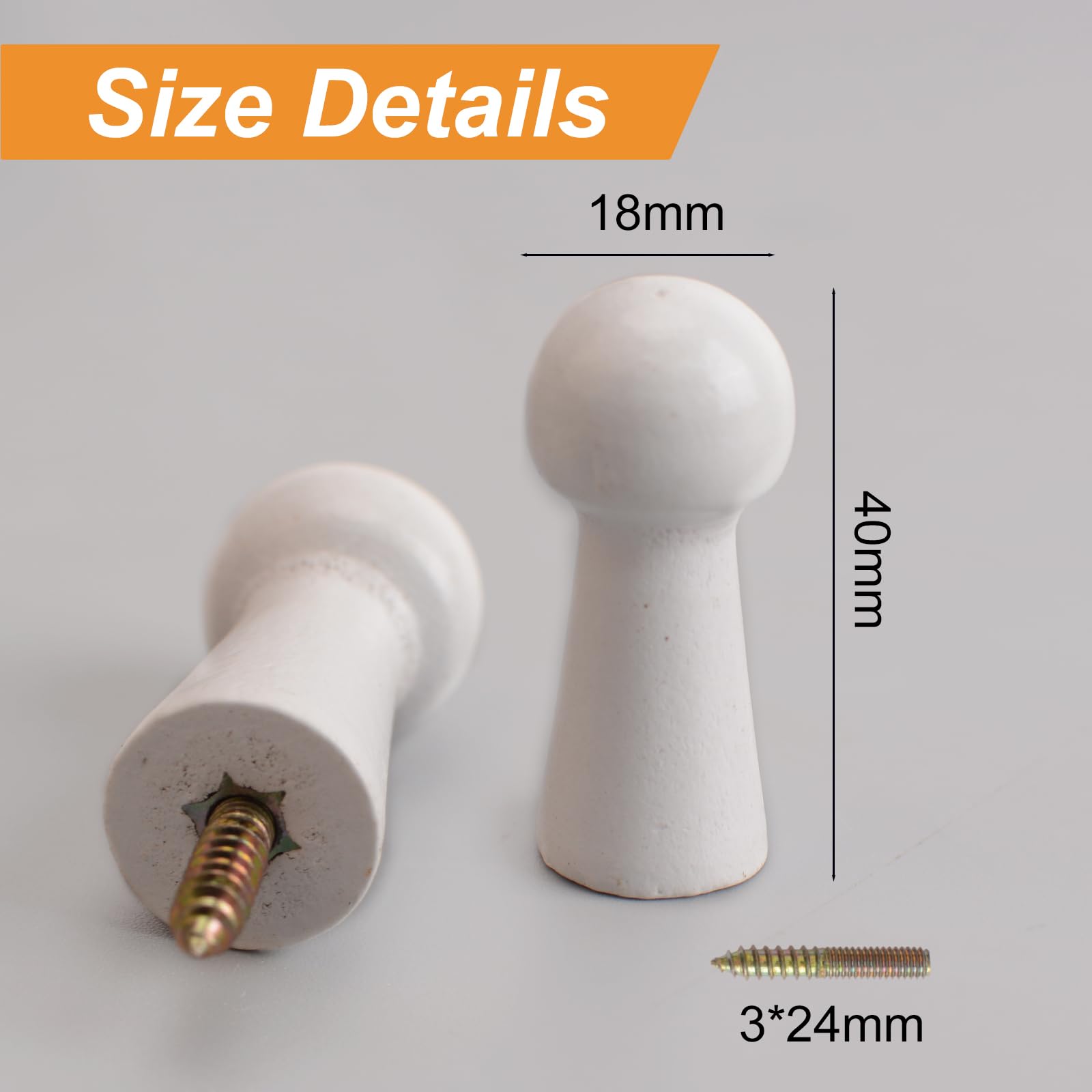 MOROBOR 10pcs Wooden Coat Hooks Shaker Pegs Decorative Coat Peg Natural Wood Hook, Screw-On Hat Hook for Doors Stair Edges, Wardrobes - Image 2