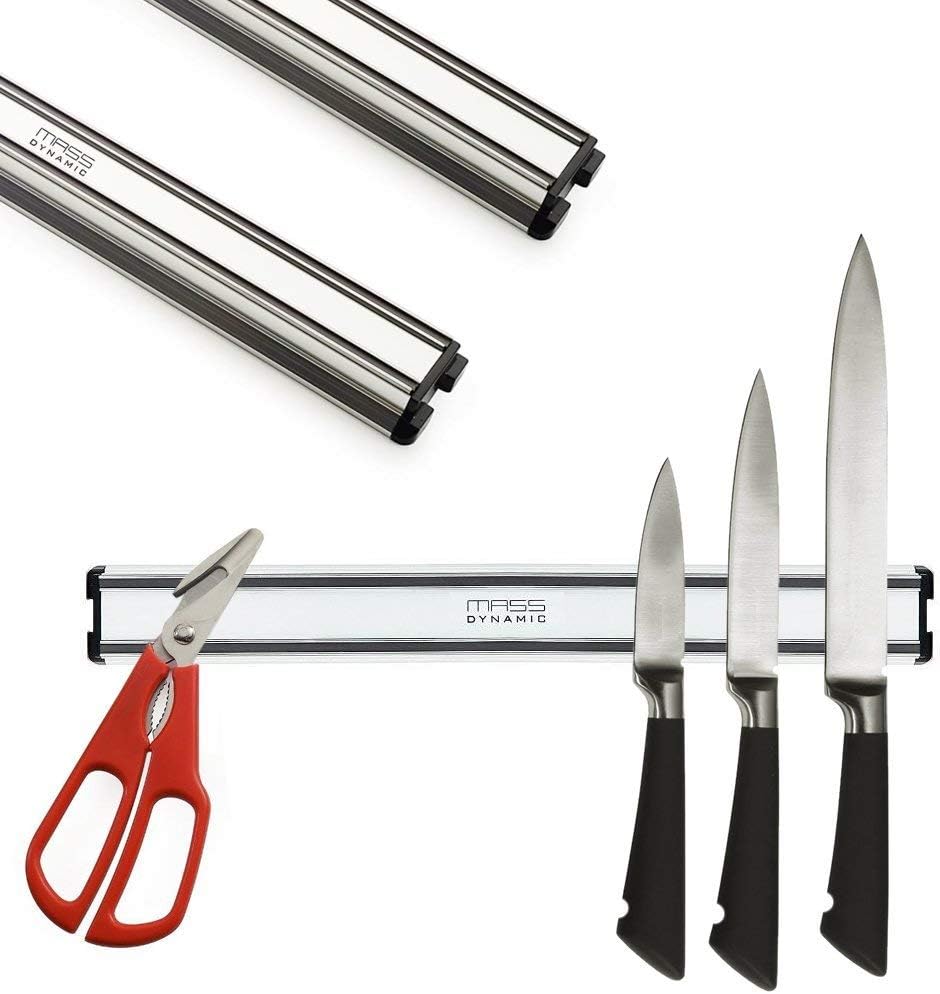 MASS DYNAMIC Knife Holder for Wall,32 CM Aluminum Storage Knife Rack with