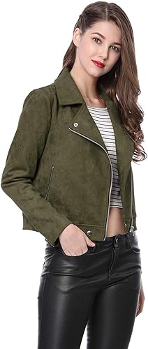 Vista 4 de Allegra K Chaqueta Moto Mujer