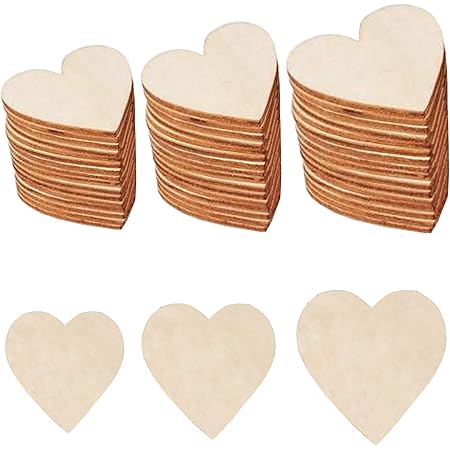 HOLDLEAF 24 Holz Herzen Mit Loch - 10cm Bastelherzen Zum Bemalen