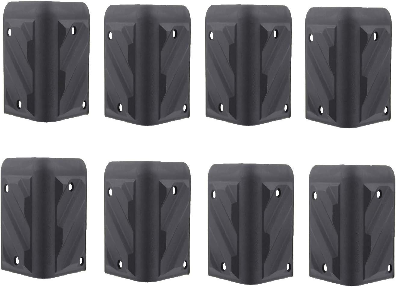MIYAKO 3" inches Cabinet Speaker Corners Protector - Stackable Heavy Duty ABS Plastic Box Protector Universal Fit for any Type or Size Unit Ideal for Protection of your Valuable Item Set of 8 (21-803)