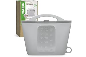 Haakaa Silicone Microwave Steam Sterilizer Bags for Travel, Reusable Silicone Steaming Bags...