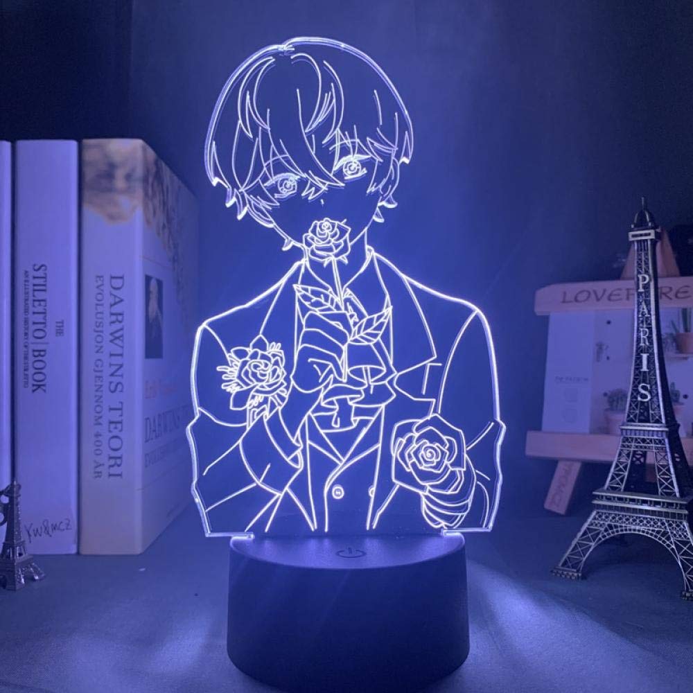 3D Night Lamp Anime Illusion Lamp 3D Lamp Mystic Messenger LED Night Light for Kids Room Deco Birthday Gift Mystic Messenger Lamp 16 Colors