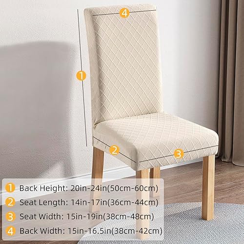 Miniatura 2 de Fuloon Fundas impermeables para sillas de comedor, fundas para sillas Parsons, súper ajuste, elásticas, extraíbles y lavables, para sillas de