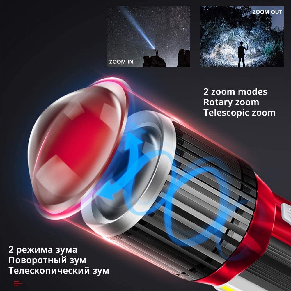 Lampe de Poche, Lampe de Poche Tactique LED, for la randonnée en Plein air, Le Camping ou Les urgences à Domicile (Taille : Petit)(L)