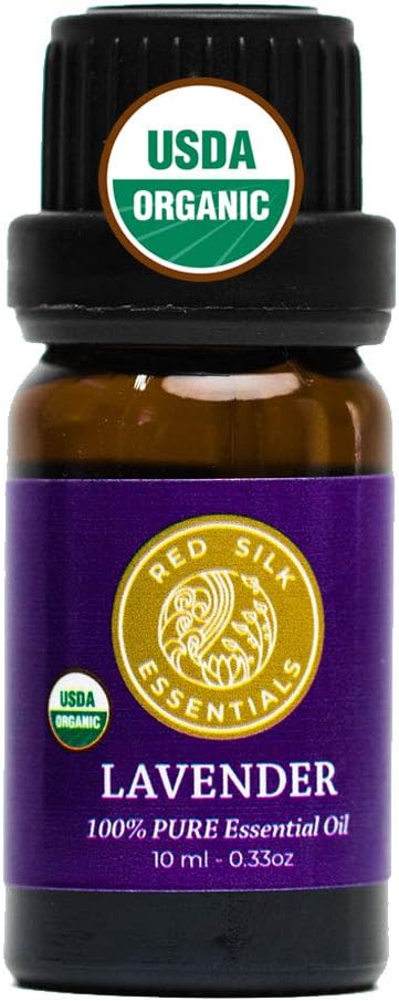 Organic Lavender Essential Oil, 100% Pure USDA Certified Aromatherapy - 10 ml