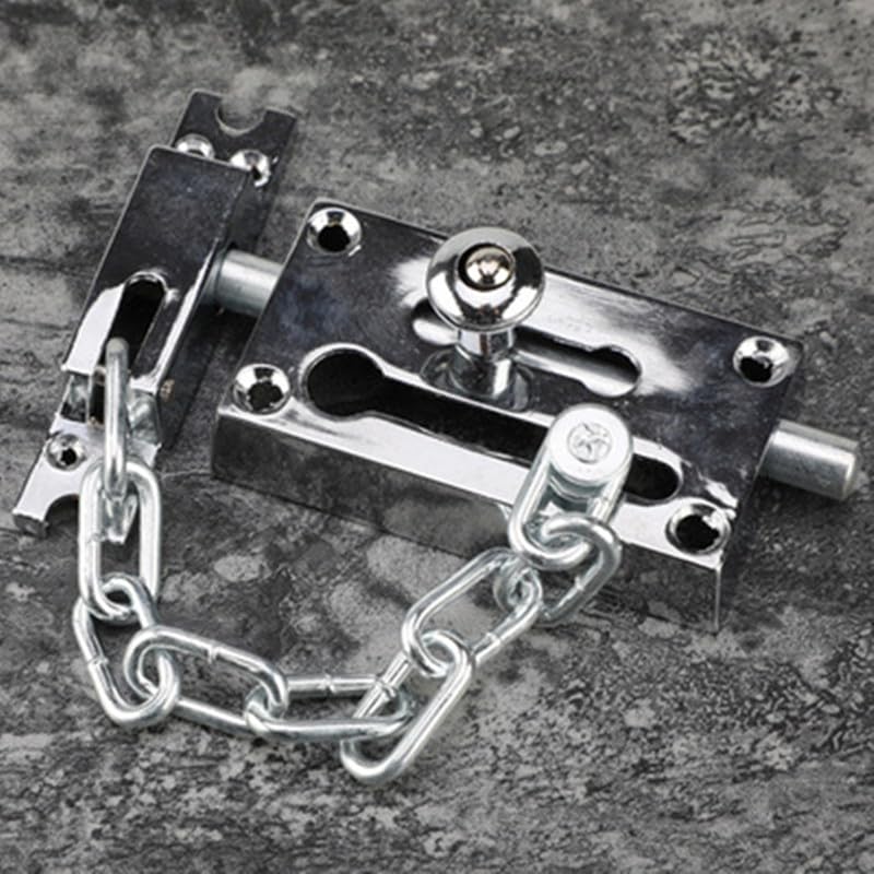 Serrure à chaîne matériel multicolore chrome pour la protection des ouvertures - 4