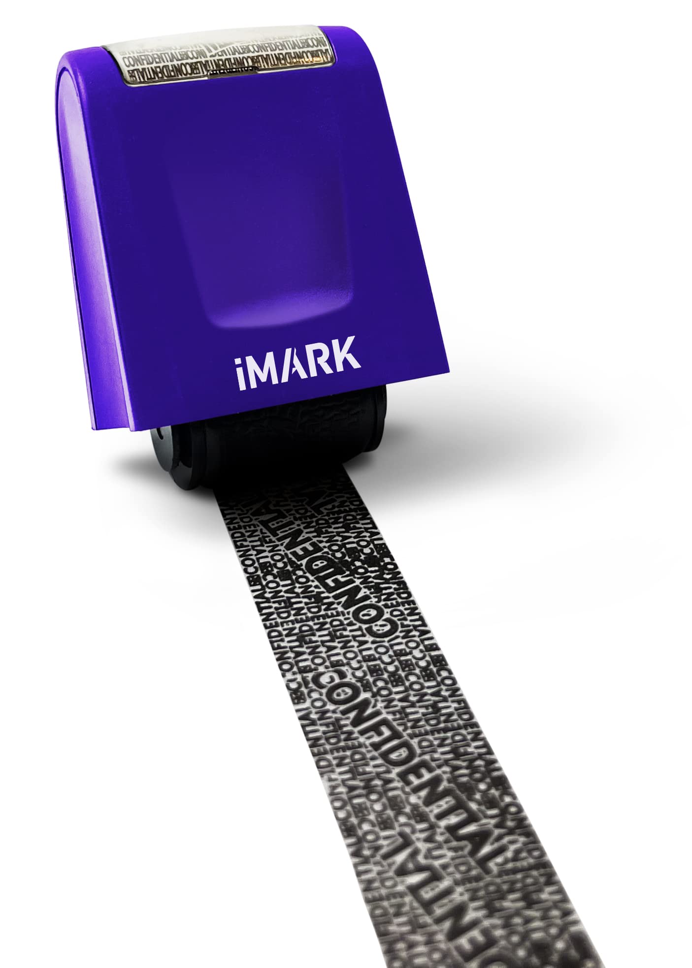 Identity Theft Protection Roller Stamp, Privacy Confidential and Address Blocker, Self-Inking ID Theft Prevention Security Stamp (Purple)