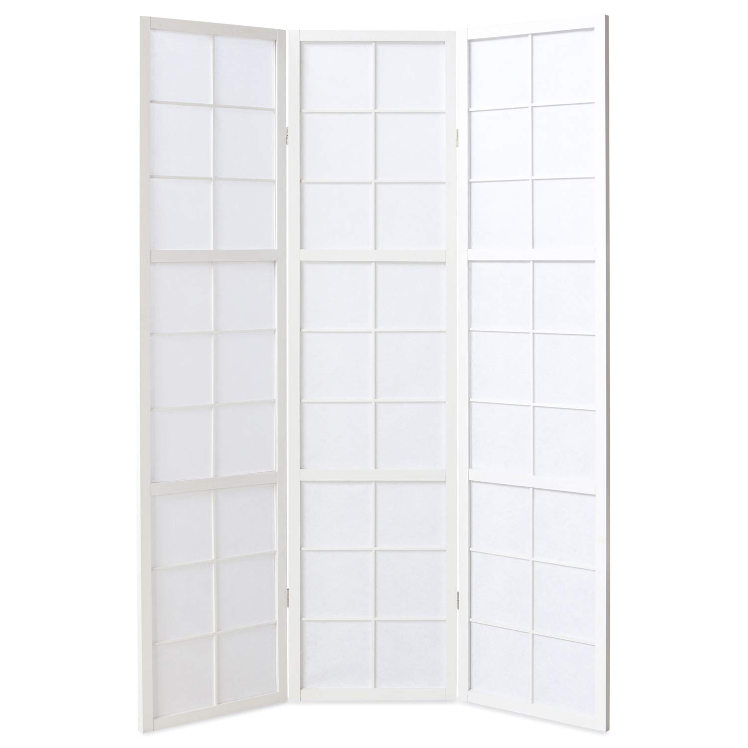 PEGANE Paravent Japonais Shoji en Bois Blanc de 3 pans