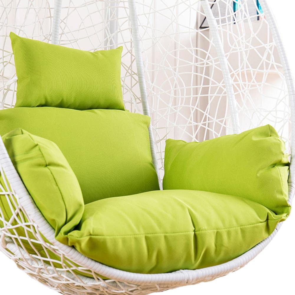 KYNE Microfibre Cushion for Hanging Basket Swing Chair for Outdoor Egg Swing Chair/Garden Swing, Seat Padded Pillow Polyester Designer Cushion (Green)