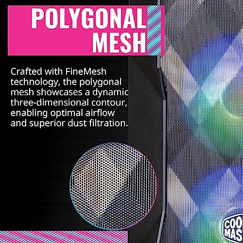 Cooler-Master-TD300-Mesh-Micro-ATX-Tower-with-Polygonal-Mesh-Front-ana-Removable-Top-Panel-ARGBPWM-Hub-Tempered-Glass-Dual-Sickleflow-PWM-ARGB-Lighting-Fans