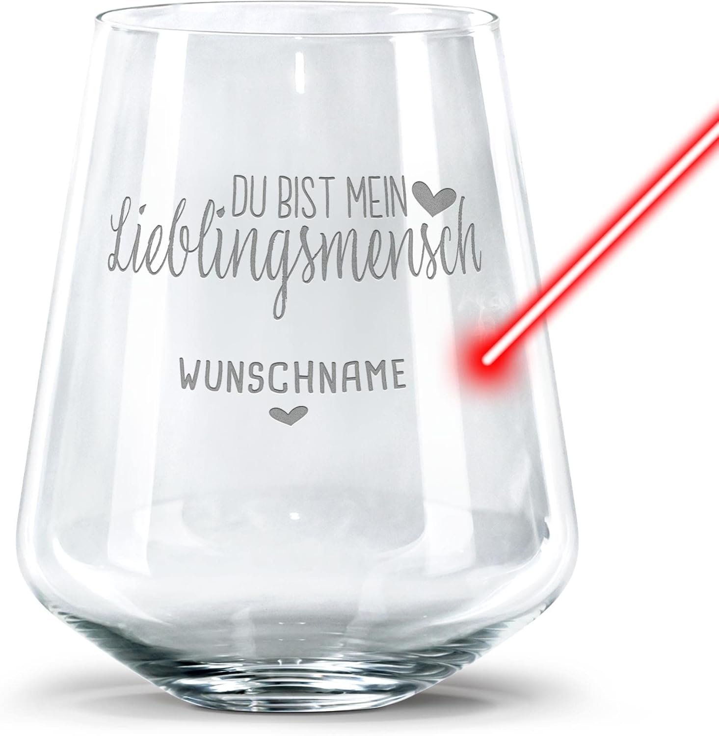 Trinkglas Lieblingsmensch personalisiert Gravur