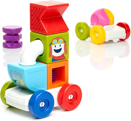 Miniatura 5 de SmartMax My First Build and Drive - Juego de vehículo magnético de construcción STEM para edades de 1 a 5 años