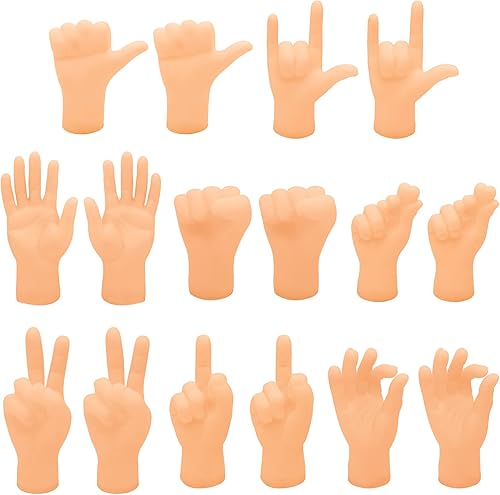 Mini marionetas de goma para exhibir, decoración de escritorio, accesorios de fotografía y proyectos creativos, 16 unidades