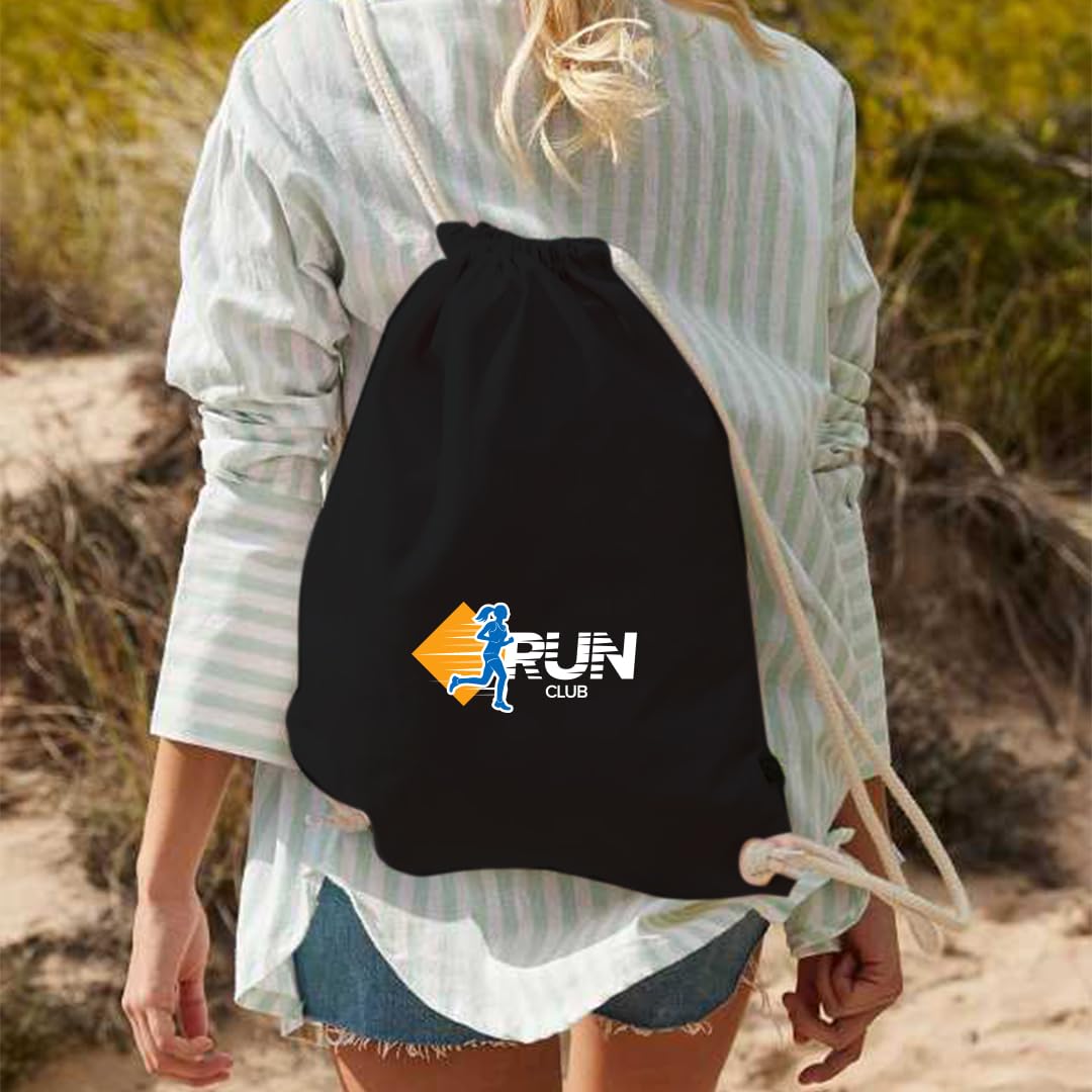 Teetaly - Sacca Zaino In Cotone Personalizzata Con Logo, Nome, Foto, Testo. Borsa A Sacchetto Con Cordoncino In Cotone Naturale