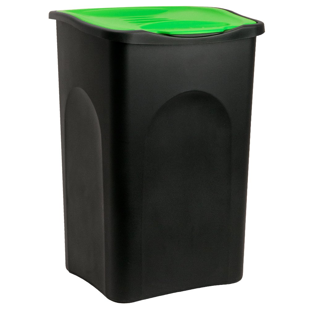 Deuba 3X 50 L Mülleimer mit Klappdeckel Abfalleimer Set Farbliche Deckel Mülltrennsystem Papierkorb Plastikmüll Restmüll