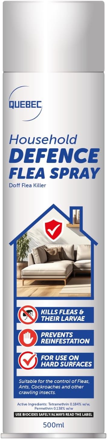 Household Flea Spray for the Home – Powerful Flea & Pest Control for Home, Effective Against Fleas, Ticks, Bed Bugs, Ants & Insects Long-Lasting Safe for Indoor Use Easy Application – 500ML (1)