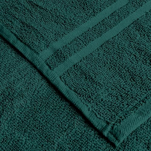 Image of Divine Casa Cotton Towel Set 1 Bath + 2 Hand Towels Green, 550 GSM Ultra Soft & Highly Absorbent, Bath 150 x 75 cm & Hand 60 x 40 cm