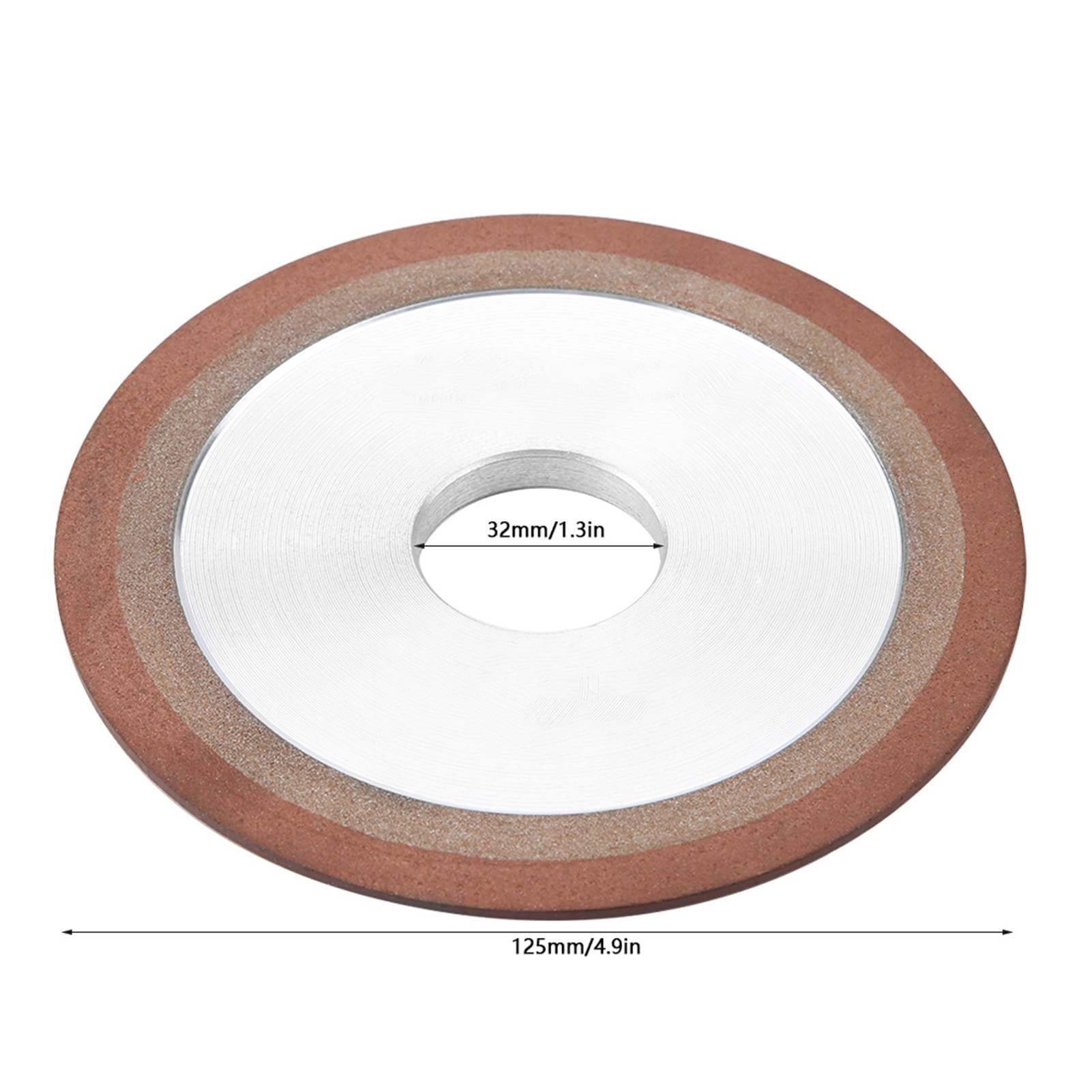 Disc Resin Grinding Wheel, 4.9inch Carbide Steel Stone Grinding Wheel with Long Service Life for Alloy Blade Tungsten Steel, Processing and Polishing