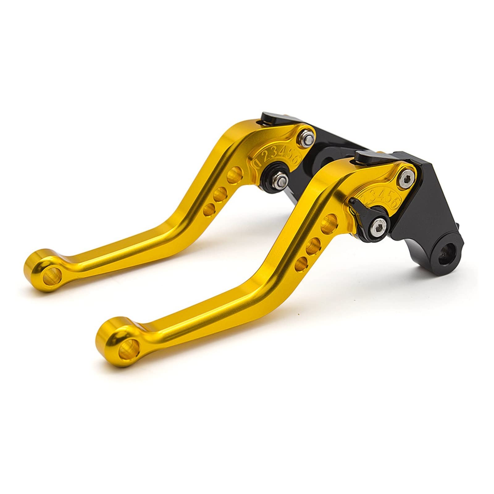 TINGYUS Motorbike Brake Lever for Banshee for Warrior for Wolverine 350 Motorcycle Adjustable Brake Clutch Lever Accessories(Golden 147mm)