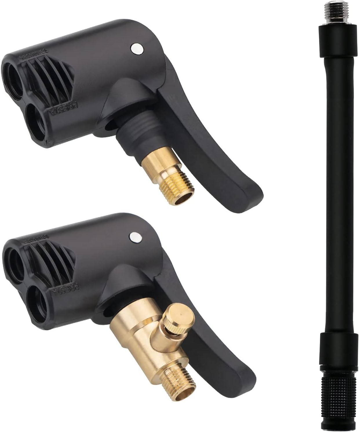 SYULCR 2 Stück 35cm Reifenfüller Schlauch Set, mit 2 Stück Autoventil Adapter, Autoventil