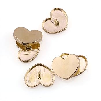 Amazon.com: PZRT 12pcs 15mm Metal Heart-Shaped Buttons