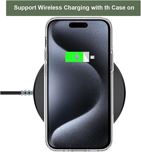 Miniatura 9 de Unov Funda compatible con iPhone 15 Pro, transparente con diseño en relieve, patrón floral en relieve, TPU suave, parachoques delgado, protector de