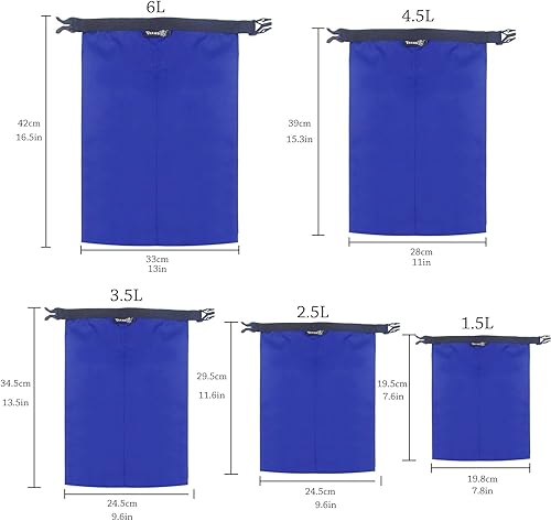 Miniatura 2 de TRENDBOX Kit de bolsa seca impermeable con parte superior enrollable, bolsa de compresión de almacenamiento, organizador de embalaje Poch,