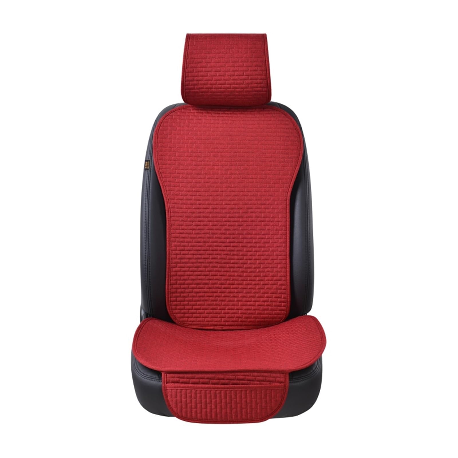 Housses de siège de voiture universelles en tissu de lin rouge anti-dérapant