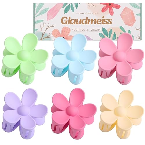 Miniatura 1 de 6 pinzas para el pelo de flores, pinzas mate para mujer, pinzas de flores para cabello grueso y delgado, pinzas grandes para niñas, clips