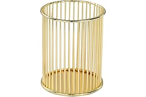 Gold Metal Hair Brush Holder