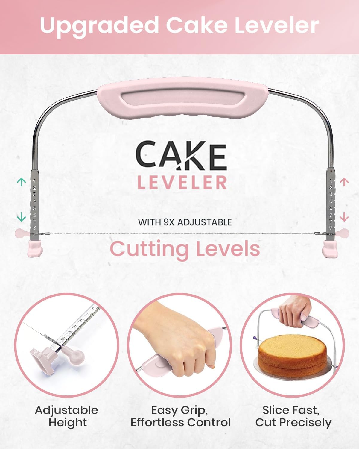 RFAQK 90PCs Cake Decorating Kit with Leveler, Baking Supplies Gift Includes Cake Stand Turntable, 24 Numbered Icing Tips, 55+1 Piping Bags, 2 Frosting Spatulas, 3 Scrappers, Video Course & Booklet