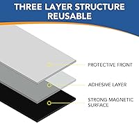 Vista 2 de DIYMAG Hojas Adhesivas Magnéticas, 8" x 10", Paquete de 12 Hojas Magnéticas Flexibles con Respaldo Adhesivo para Manualidades, Fotos