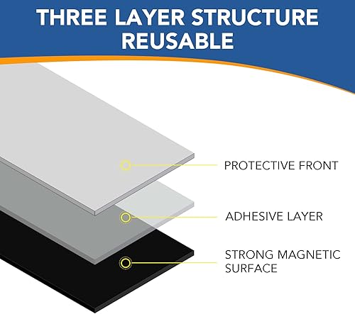 Miniatura 2 de DIYMAG - Hojas magnéticas y flexibles, 8 x 10 pulgadas, 12 unidades, con parte trasera adhesiva, para manualidades, fotos y almacenamiento de