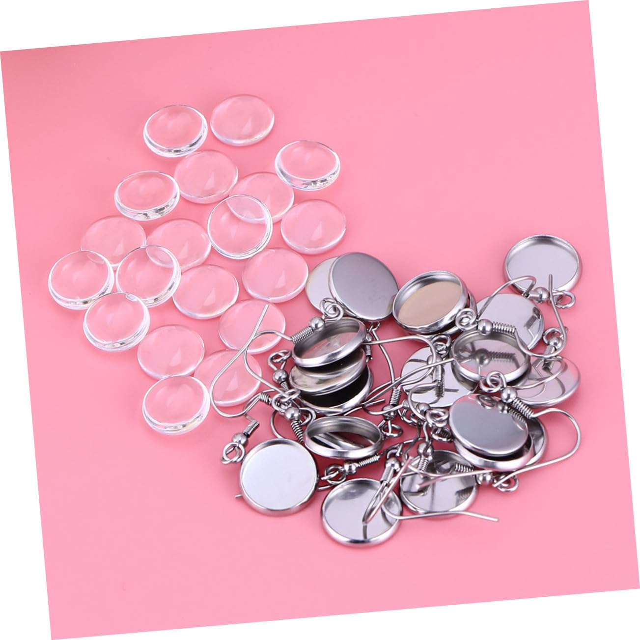 EXCEART 60 Piezas De Pendientes De Plata De Ley Cuelgan Bandeja De Metal Pendientes De Plata De Ley Configuración De Pendientes Orrous Pendiente De Bisel Pendientes Colgantes Accesorios