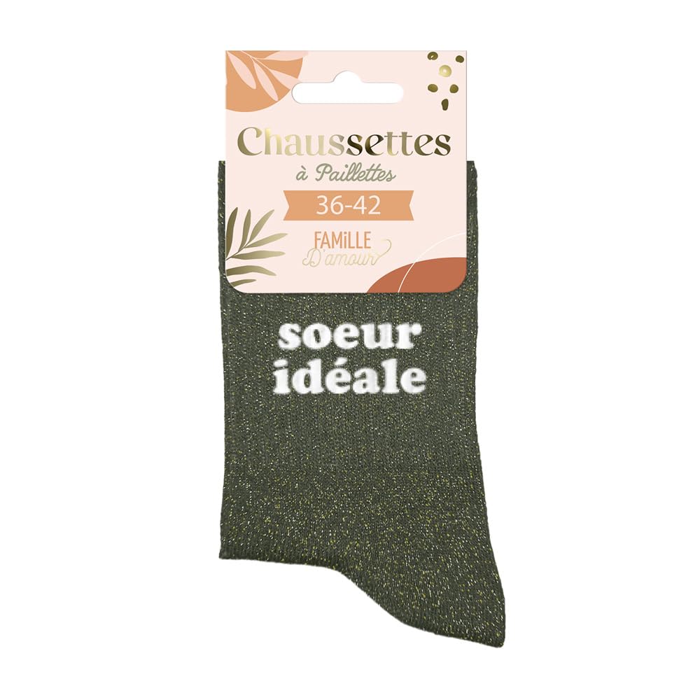 STC Glitter socks sister ideal, Multicolored, M