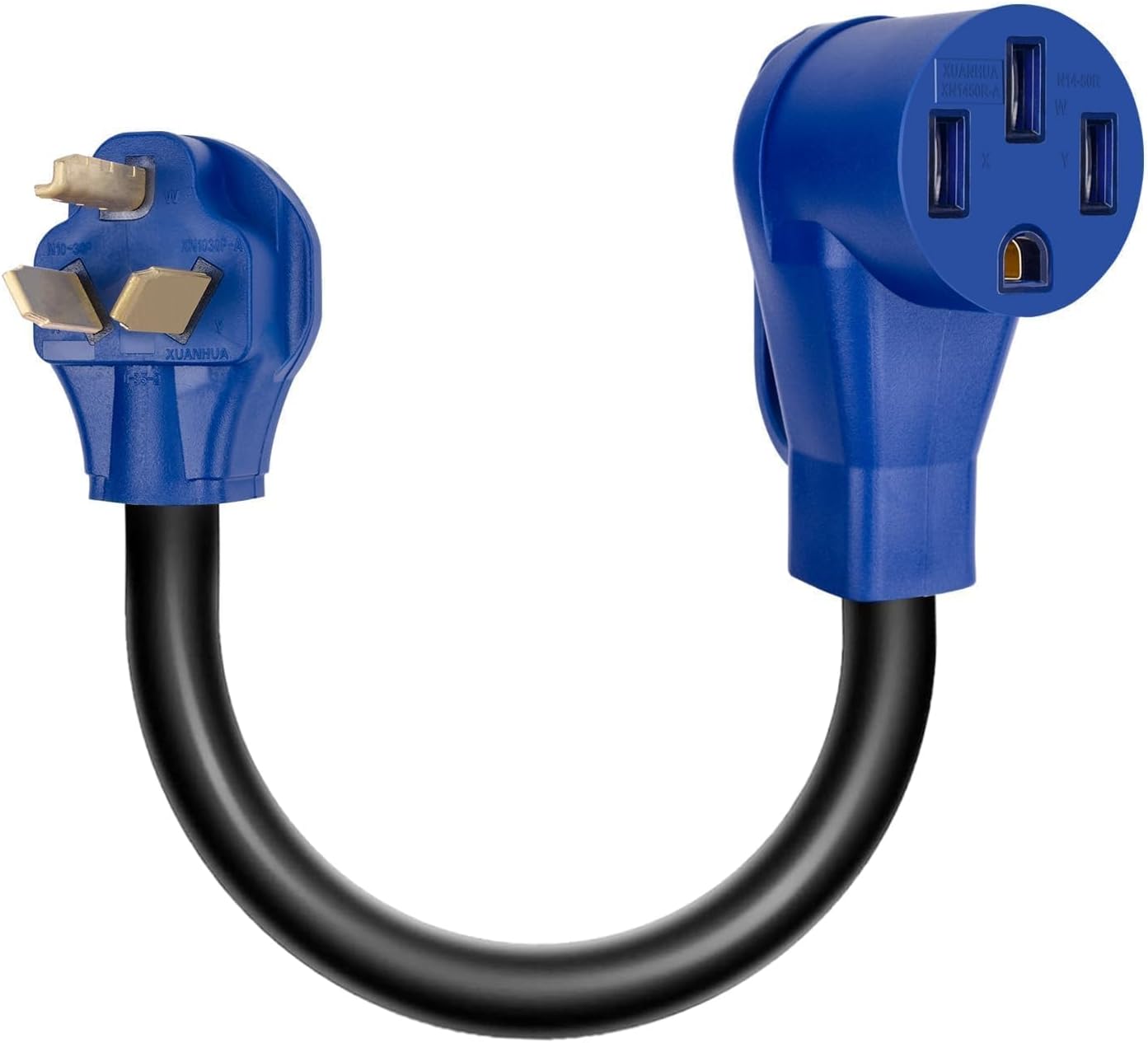 NEMA 10-30P to 14-50R EV Charger Adapter Cord, 13 Inches | 30A Dryer Plug to 50A EV Charging, Heavy-Duty STW 10 Gauge, for Level 2 EV Charging