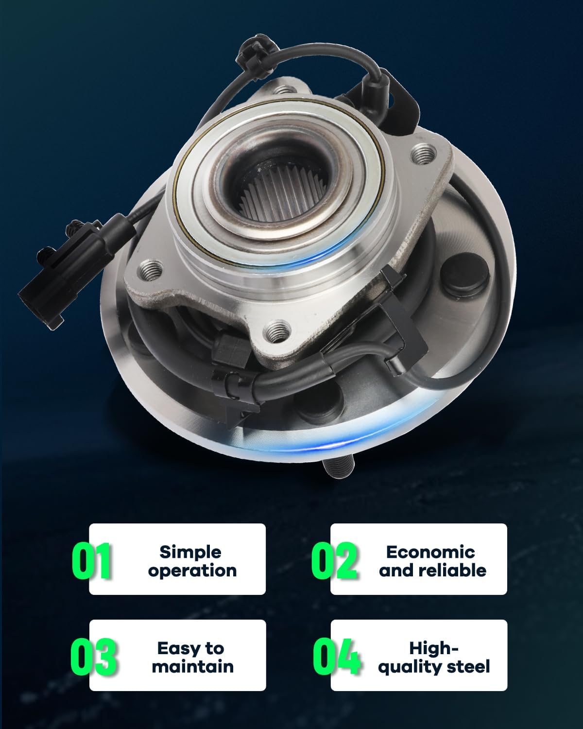 SCITOO Wheel Hub Wheel Bearing Assembly Rear Right 512479 fit for Dodge JOURNEY 2009-2017 5 Lugs Wheel Hub Bearing Assemblies W/ABS 1pc Wheel Hub Bearings
