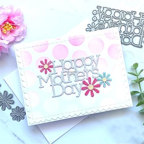 Vista 28 de DzIxY Troqueles de corte de metal con texto en inglés "I Love You" para hacer tarjetas, troquelados, troquelados, plantillas para máquina de álbumes