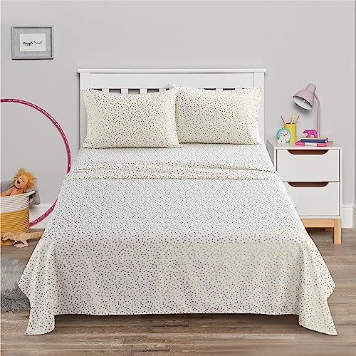 Heritage Kids 4 Piece Sheet Set, Gold Dot, Full #TOP5