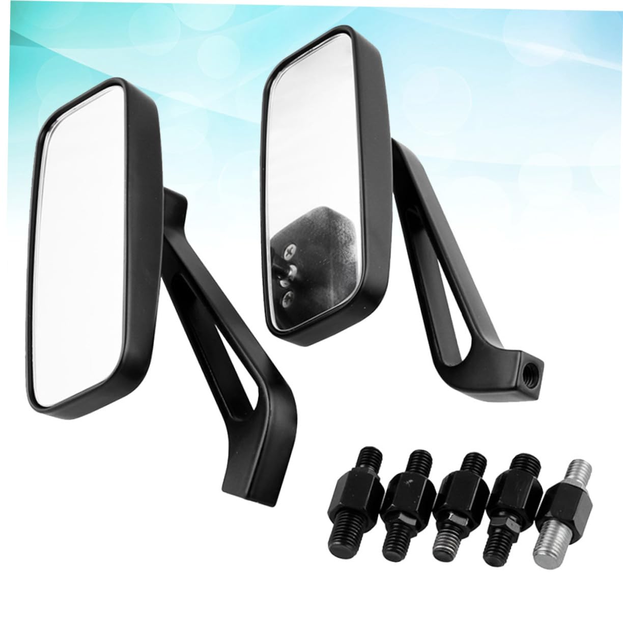 TOPBATHY 2 Paires Rétroviseur Miroir Rétro pour Guidon Accessoire de Remplacement Compatible et Adapté Aux Cruisers Tout et Scooters