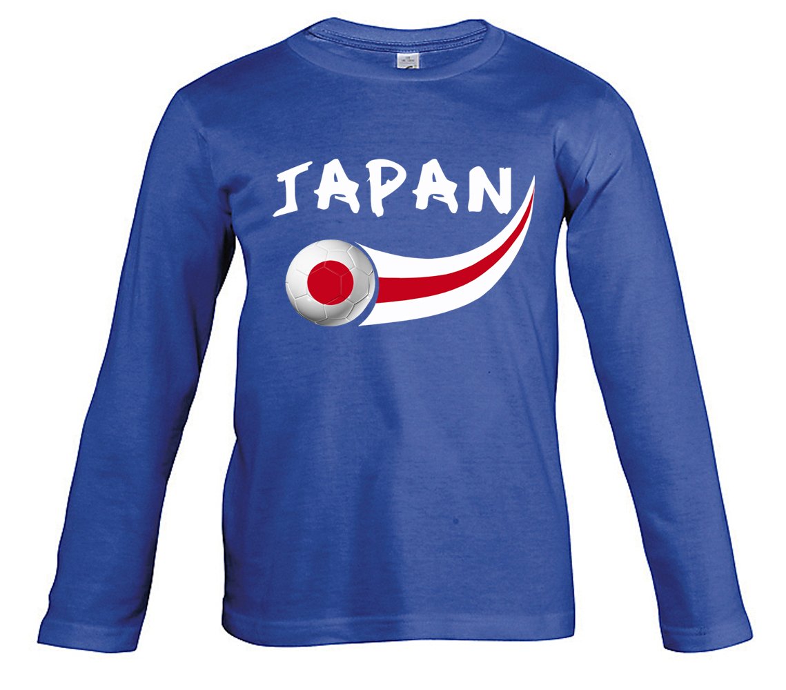 Supportershop Boy's Japan Longsleeve T-Shirt - Blue, 6 Years