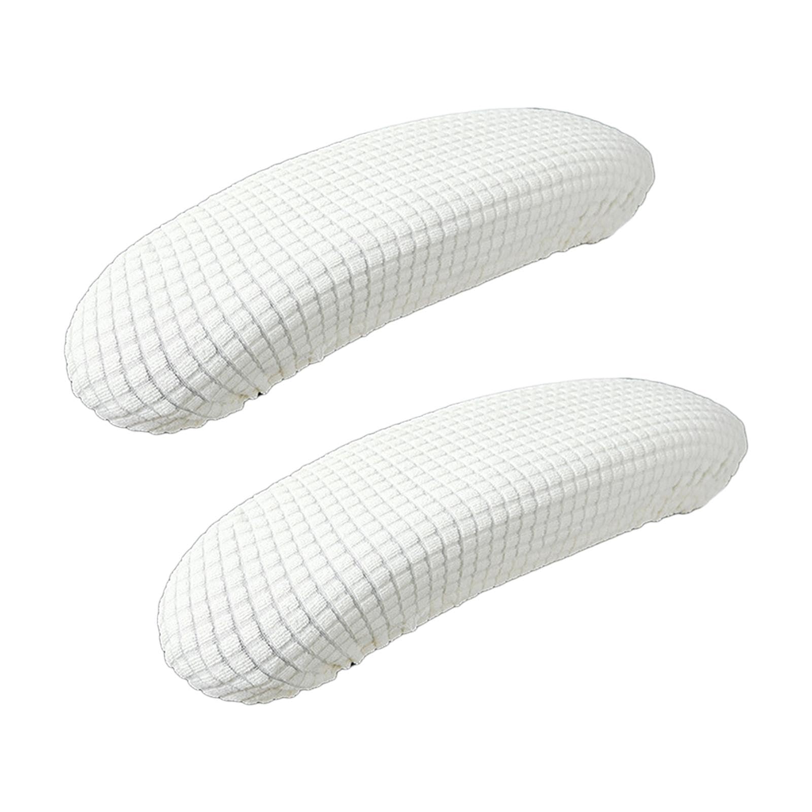 Fundas para reposabrazos de Silla de Oficina, extraíbles, cómodas, elásticas, Protectoras, Lavables a máquina, Blanco