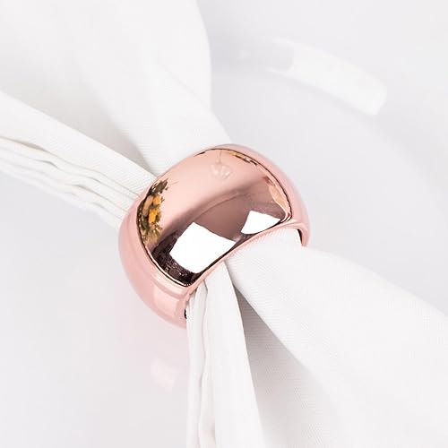 Efavormart - Paquete de 4 anillos acrílicos de oro rosa Efavormart - Paquete de 4 anillos acrílicos de oro rosa