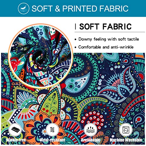 Smiry Dining Chair Covers Printed Stretch Chair Covers Parsons Chair Slipcover Chair Covers For Dining Room Set Of 4, Paisley #TOP1